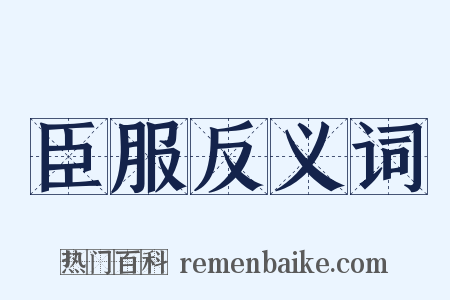 臣服反义词是什么意思的图片